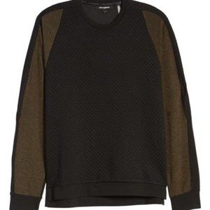 Karl Lagerfeld Paris Color-block Quilted Pullover